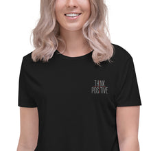 Load image into Gallery viewer, Think Positive Crop Tee